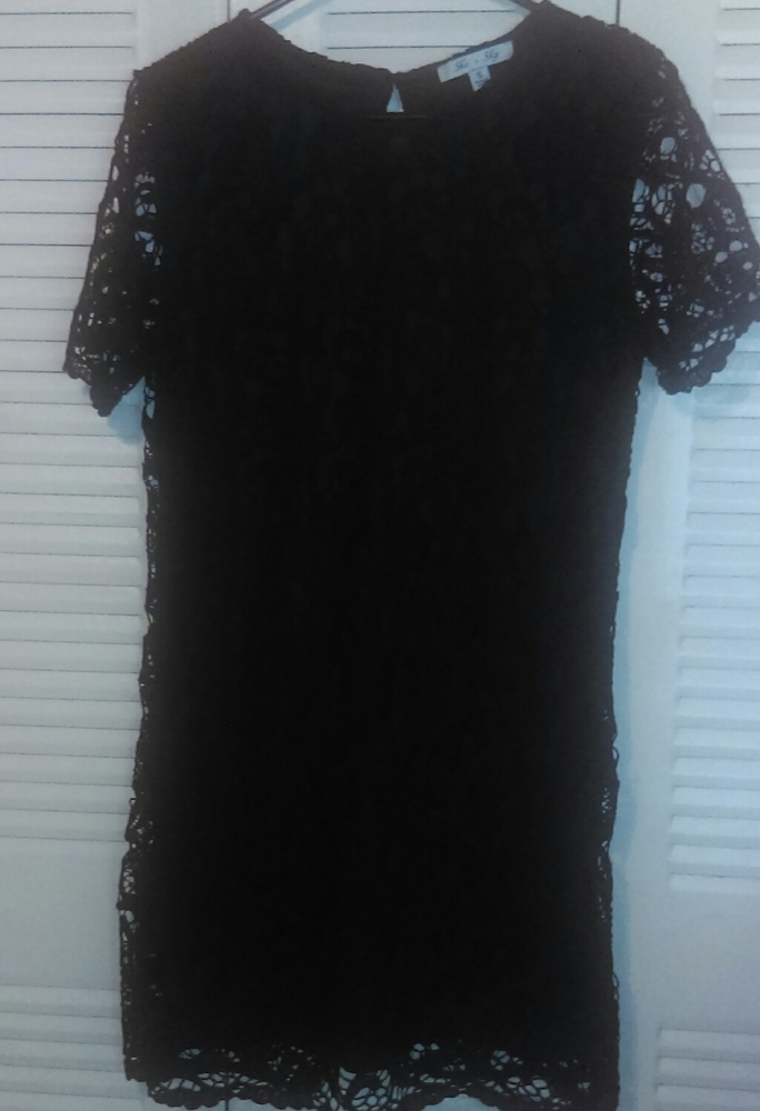 She + Sky black lace dress